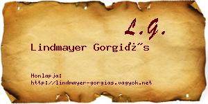 Lindmayer Gorgiás névjegykártya